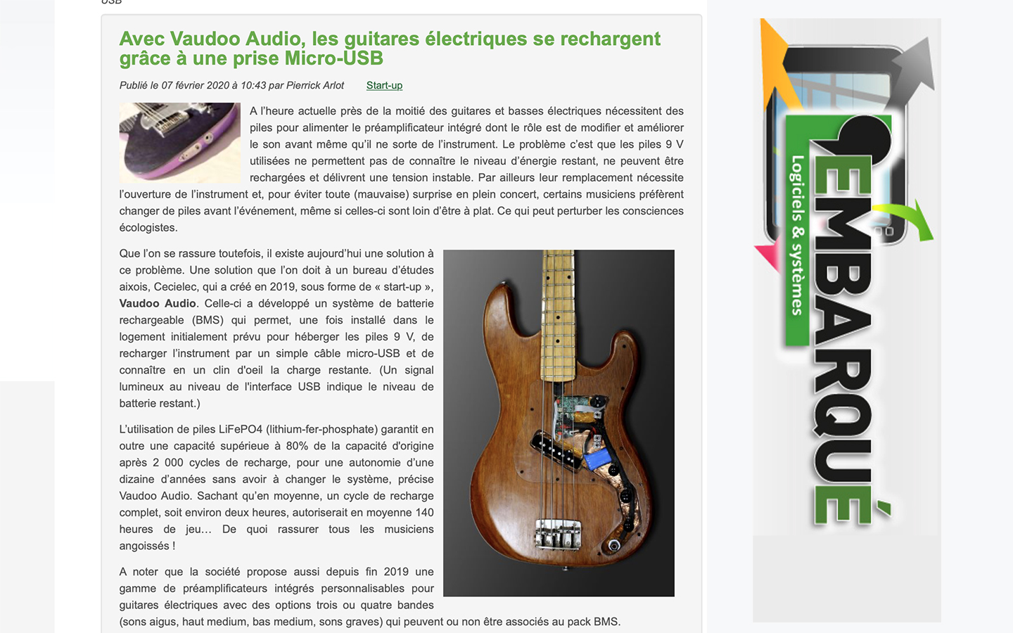 basse rechargeable active vaudoo audio